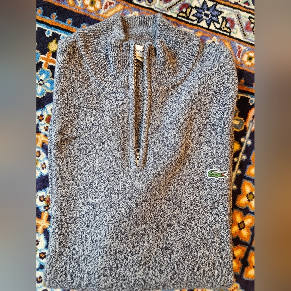Lacoste Wool Half Zip Sweater - Picture 6 of 7